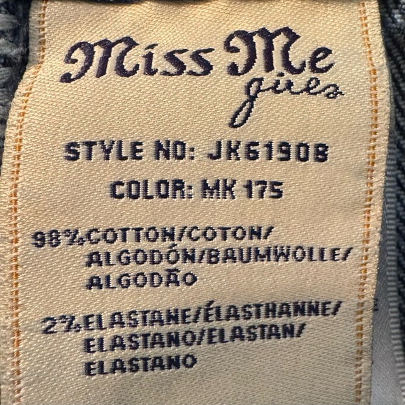 Miss Me Women’s Bootcut Jeans Size 12 Embellished Pocket Western Y2K - Picture 5 of 10